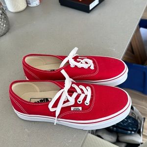 Women’s 7 Men’s 5.5 Red BRAND NEW vans